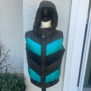 NIKITA Aladfar Women's Tri Color Puffy Down Hooded Vest Size L